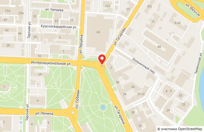 Реклама на суперсайте на Гусарова, 2 в Омске: точка на карте