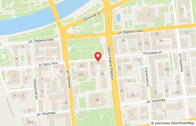 Реклама на медиафасаде на проспекте Карла Маркса, 4 в Омске: точка на карте